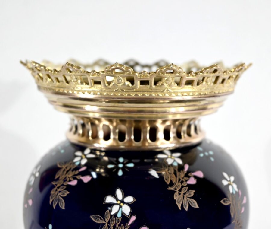 Vase en Céramique et Bronze Doré, Manufacture Boch Frères Keramis – Fin XIXe – Image 7