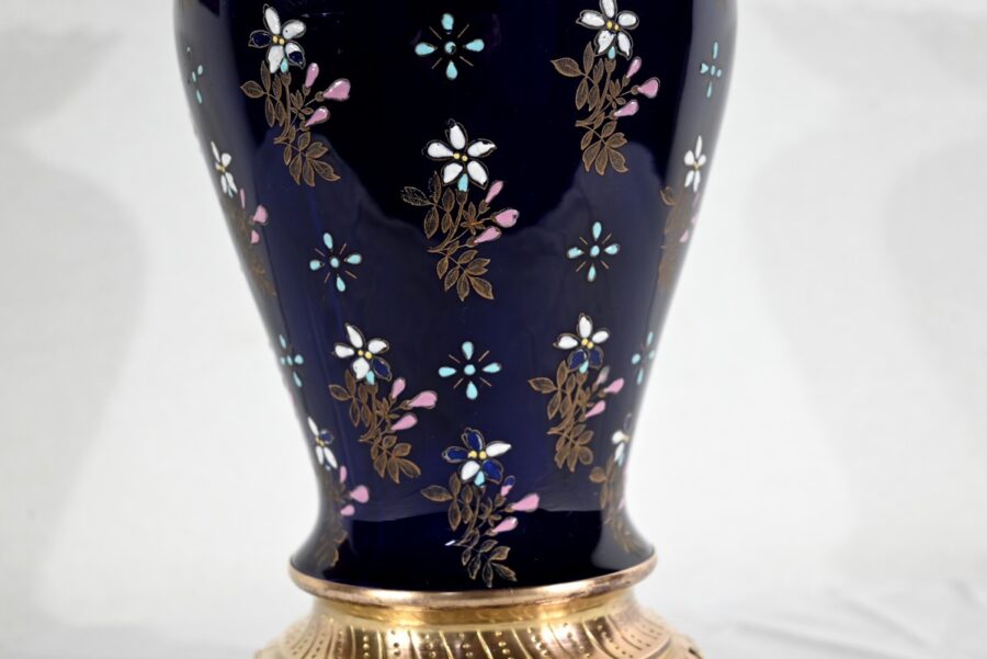 Vase en Céramique et Bronze Doré, Manufacture Boch Frères Keramis – Fin XIXe – Image 9