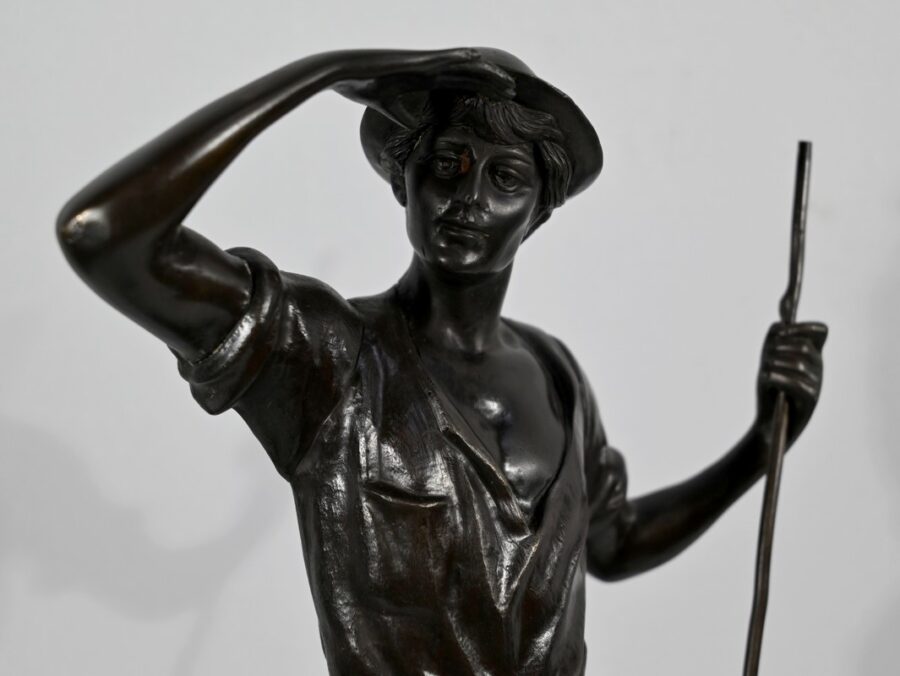 Bronze « Le Faucheur  », signé E.Aizelin – 2ème partie du XIXe – Image 6