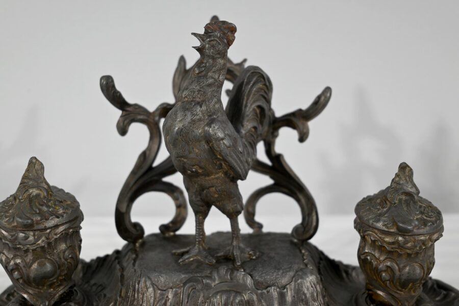 Encrier en Étain, signé A.Bossu – Fin XIXe – Image 6
