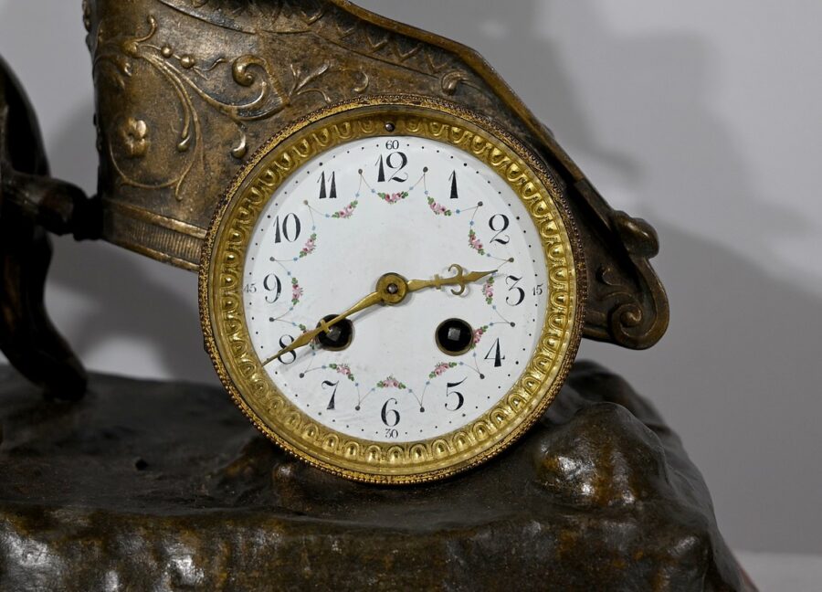 Importante Horloge en Régule « Course Romaine » de X.Raphanel – Fin XIXe – Image 11