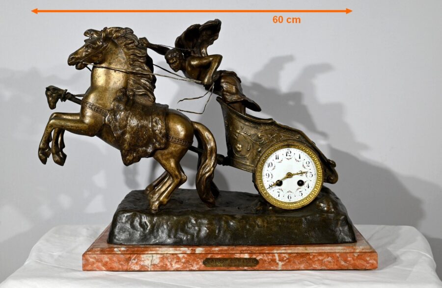 Importante Horloge en Régule « Course Romaine » de X.Raphanel – Fin XIXe – Image 23