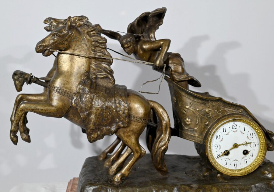 Importante Horloge en Régule « Course Romaine » de X.Raphanel – Fin XIXe – Image 5