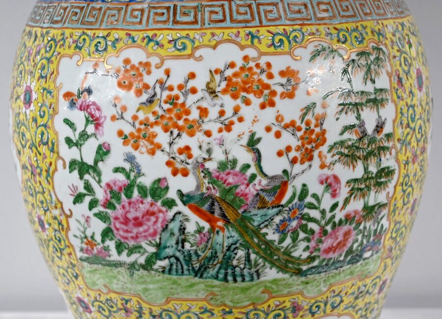 Importante Potiche en Porcelaine, Canton – Fin XIXe – Image 14