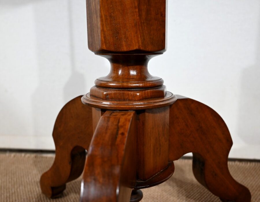 Petit Guéridon Tripode en Acajou, époque Restauration – 1ère partie du XIXe – Image 13