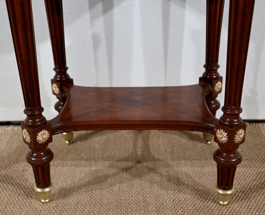 Table Tambour en Acajou, Maison Lalande, style Louis XVI – Fin XIXe – Image 15