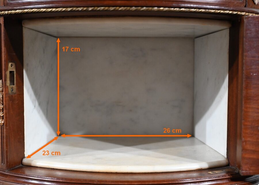Table Tambour en Acajou, Maison Lalande, style Louis XVI – Fin XIXe – Image 32
