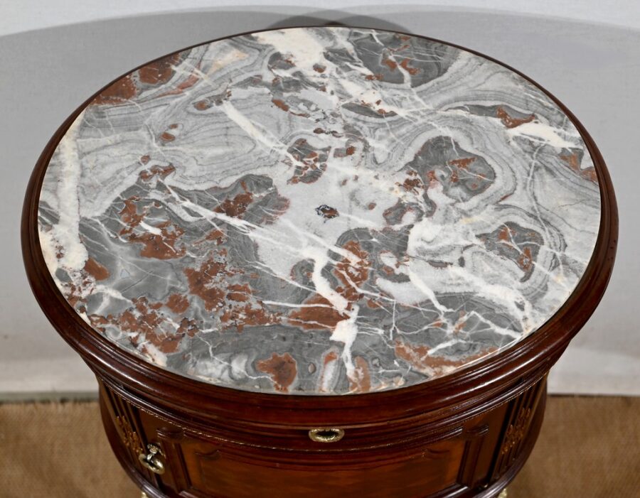 Table Tambour en Acajou, Maison Lalande, style Louis XVI – Fin XIXe – Image 4