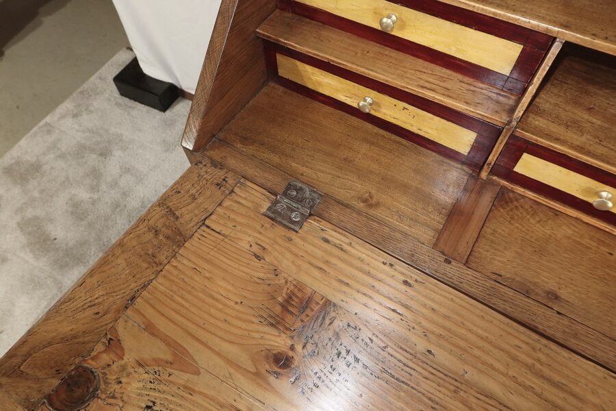 Petit Bureau de Pente en Chêne, goût directoire – 2ème partie XIXe – Image 16