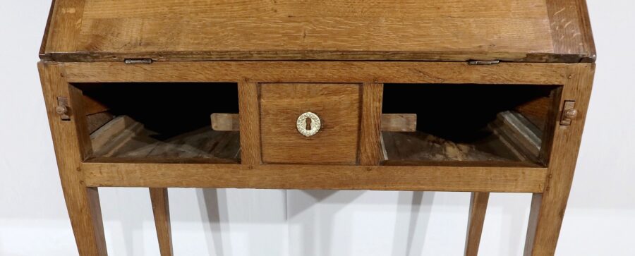 Petit Bureau de Pente en Chêne, goût directoire – 2ème partie XIXe – Image 27