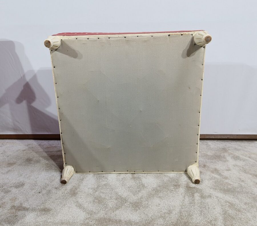 Paire de larges Bergères et Ottoman, style Louis XVI - XXe – Image 33