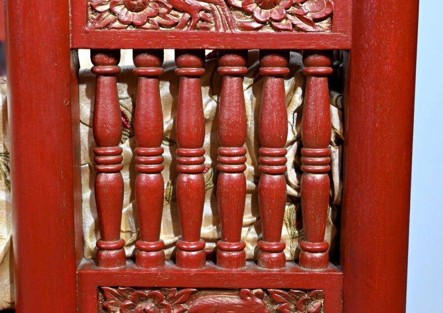 Palanquin Barreaudé en Teck, Chine – Fin XIXe – Image 10