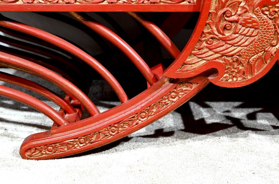 Palanquin Barreaudé en Teck, Chine – Fin XIXe – Image 13