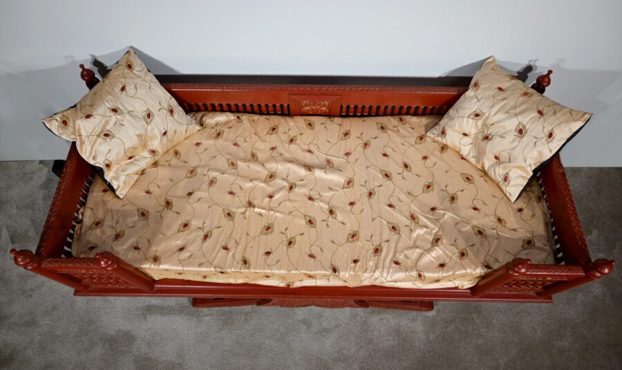 Palanquin Barreaudé en Teck, Chine – Fin XIXe – Image 4