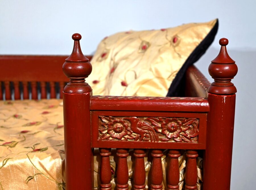 Palanquin Barreaudé en Teck, Chine – Fin XIXe – Image 8