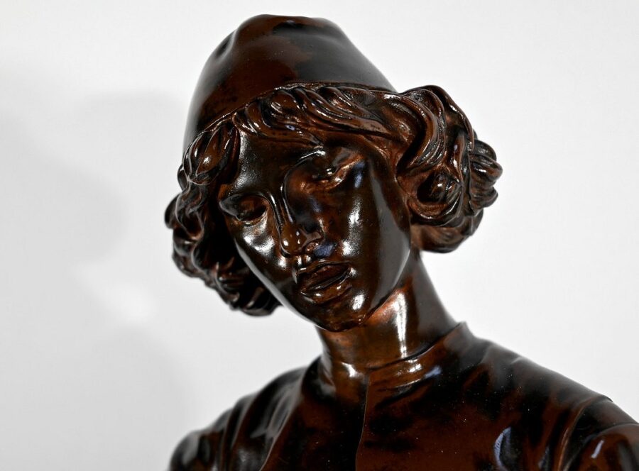 Bronze « Chanteur Florentin du XVe Siècle », signé P.Dubois – 1865 – Image 9