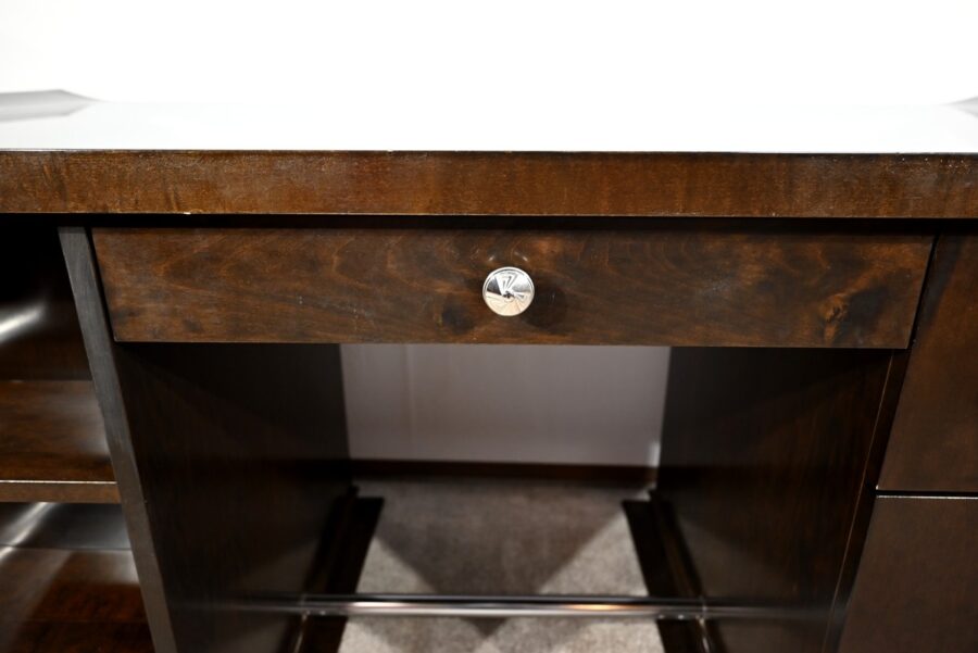 Ensemble Bureau et Fauteuil en Sycomore, Attribué à Hugues Chevalier – 1980 – Image 11