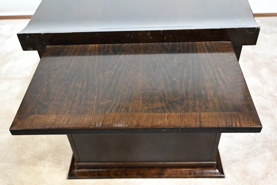 Ensemble Bureau et Fauteuil en Sycomore, Attribué à Hugues Chevalier – 1980 – Image 23