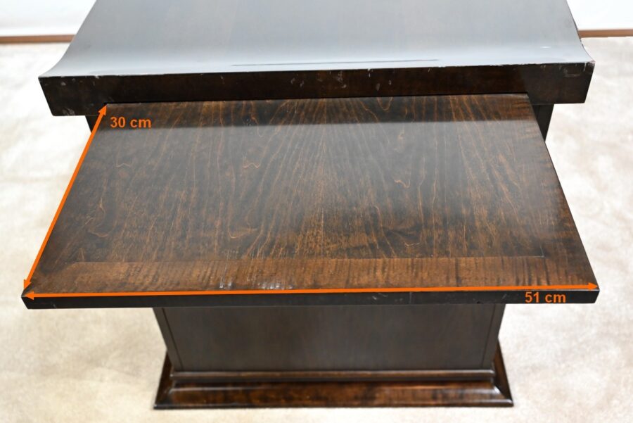 Ensemble Bureau et Fauteuil en Sycomore, Attribué à Hugues Chevalier – 1980 – Image 38