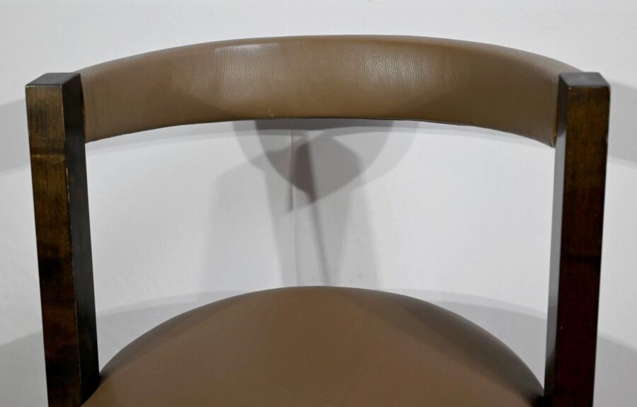 Ensemble Bureau et Fauteuil en Sycomore, Attribué à Hugues Chevalier – 1980 – Image 47