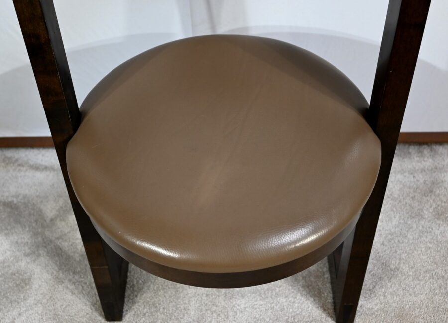 Ensemble Bureau et Fauteuil en Sycomore, Attribué à Hugues Chevalier – 1980 – Image 49