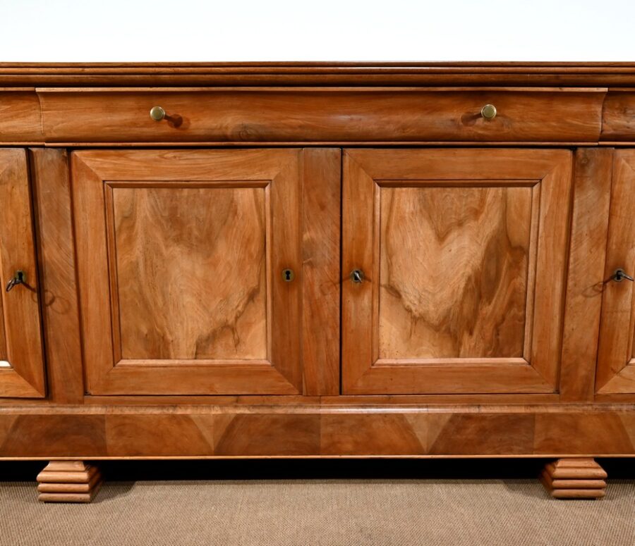 Importante Enfilade en Noyer Blond, époque Louis Philippe – Milieu XIXe – Image 9