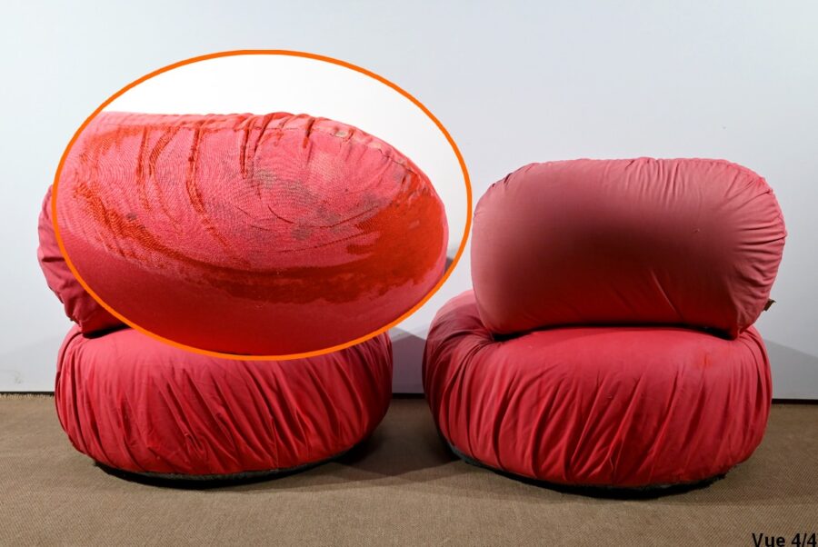 Paire de Fauteuils Pouf Cinna – 1980 – Image 21