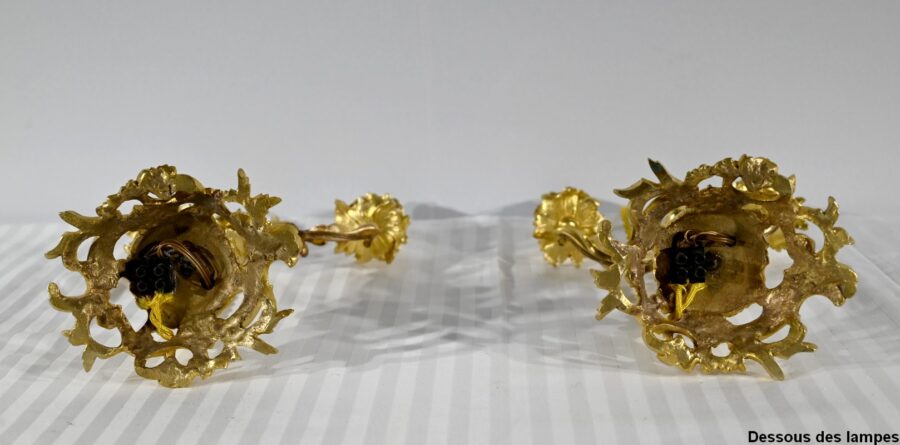Paire de Chandeliers en Bronze Doré – Fin XIXe – Image 31