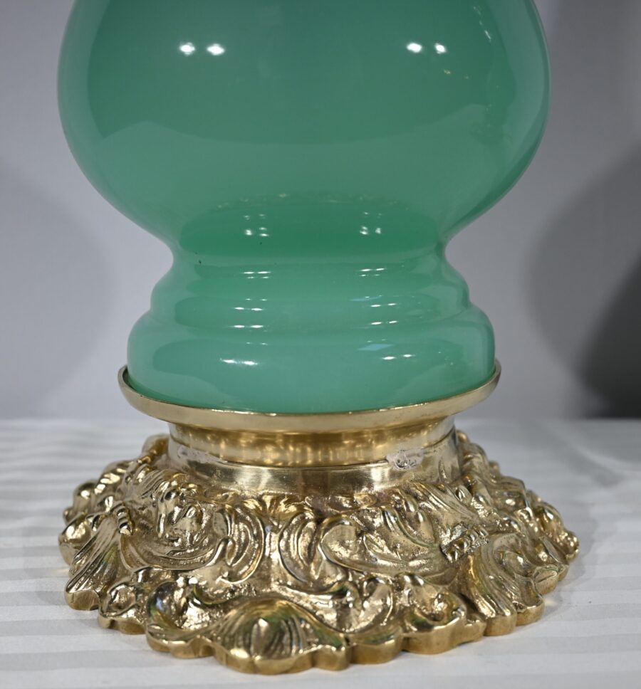 Paire de Lampes en Opaline et Bronze – Fin XIXe – Image 22