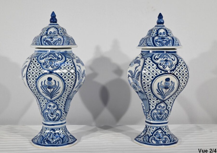 Paire de Vases en Faïence de Delft – Début XXe – Image 15