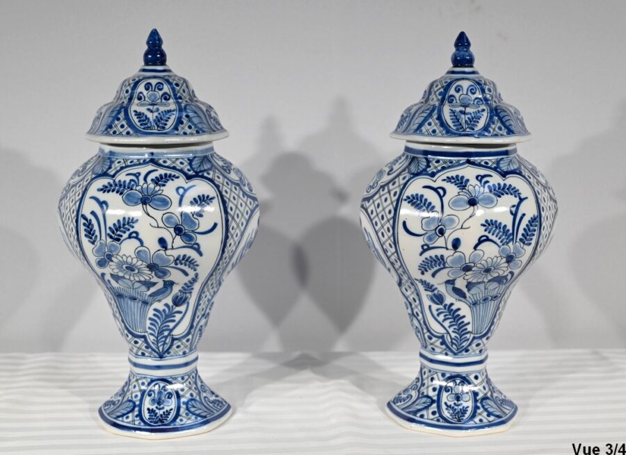 Paire de Vases en Faïence de Delft – Début XXe – Image 18