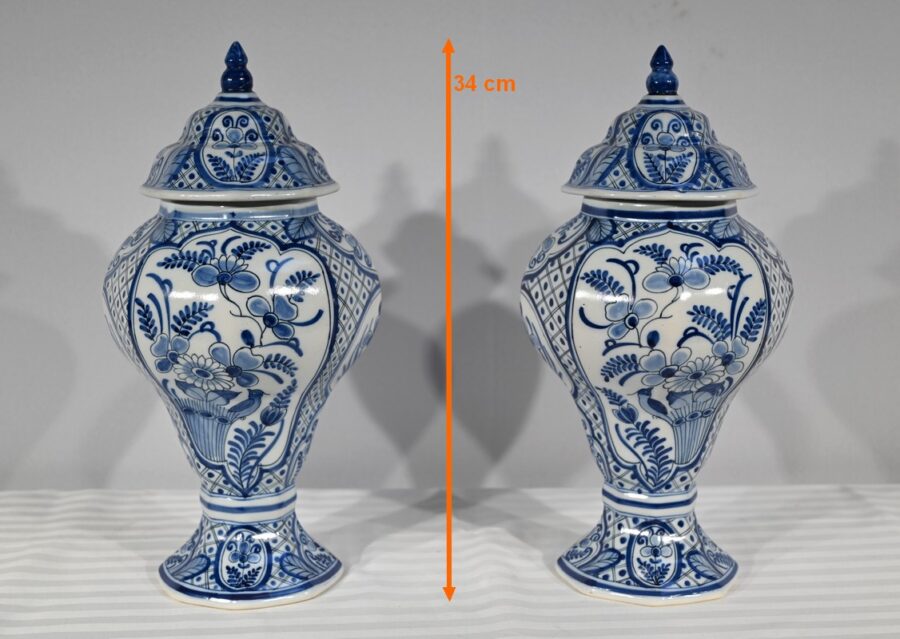 Paire de Vases en Faïence de Delft – Début XXe – Image 24