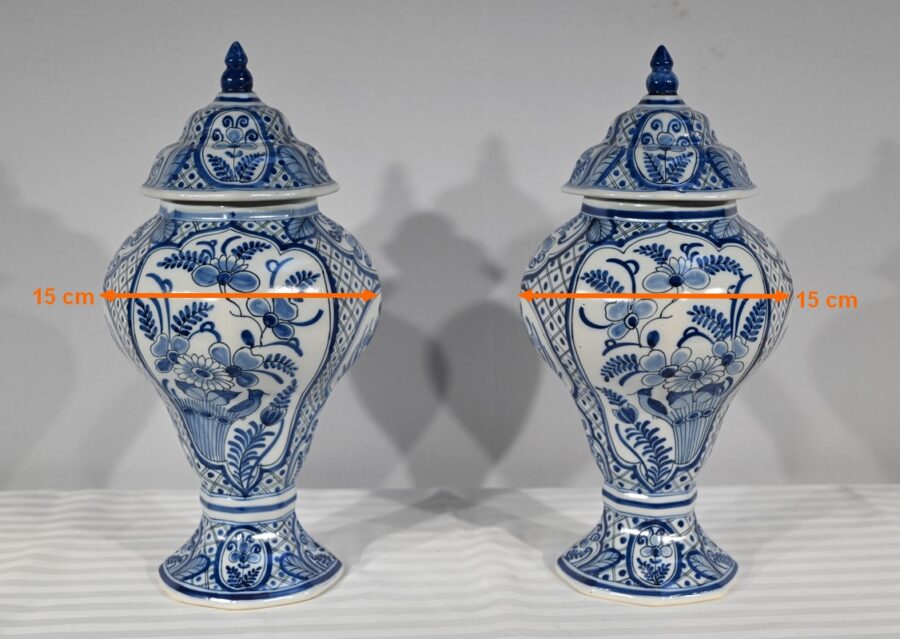 Paire de Vases en Faïence de Delft – Début XXe – Image 25