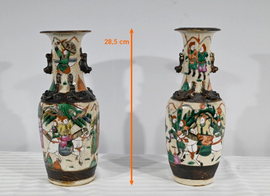 Paire de Vases en Porcelaine de Nankin, Chine – Fin XIXe – Image 30
