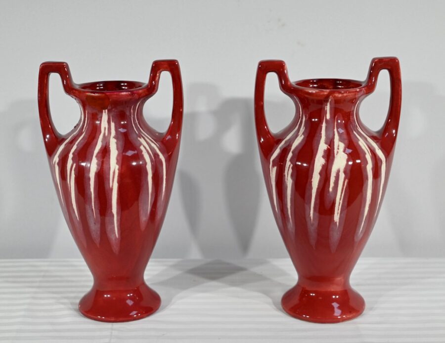Paire de Vases en Céramique, Art Nouveau – 1900