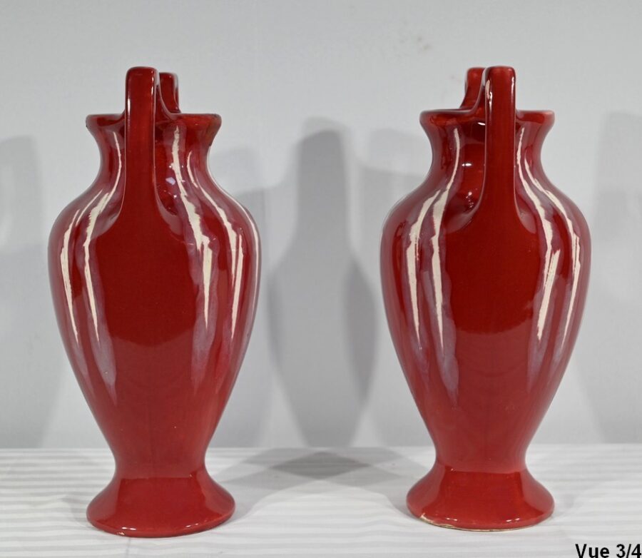 Paire de Vases en Céramique, Art Nouveau – 1900 – Image 14