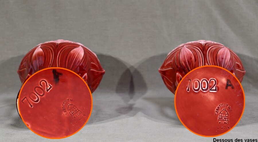 Paire de Vases en Faïence, estampillés Digoin Sarreguemines – Fin XIXe – Image 21