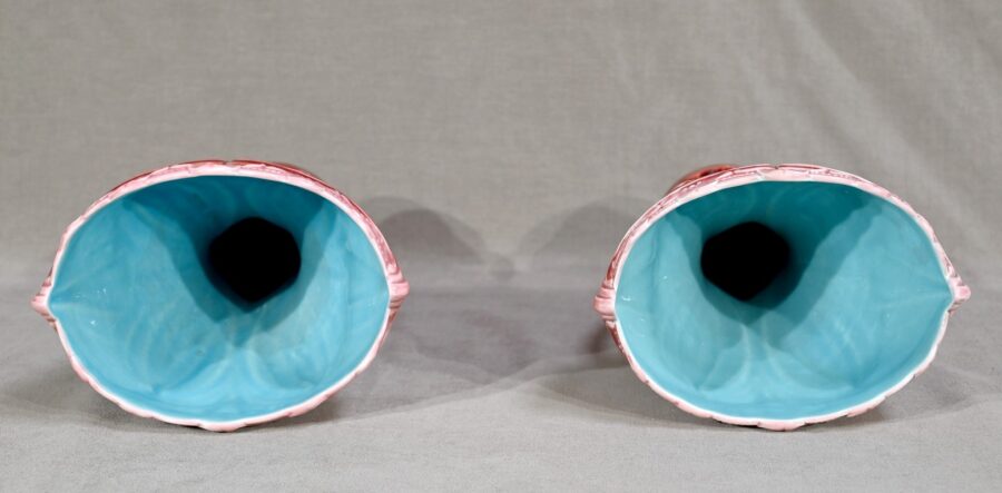 Paire de Vases en Faïence, estampillés Digoin Sarreguemines – Fin XIXe – Image 5