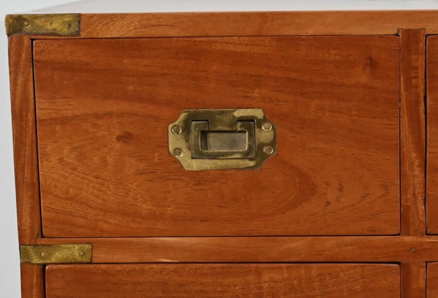 Petite Commode de Marine en Acajou Massif, Inde – XXe – Image 11