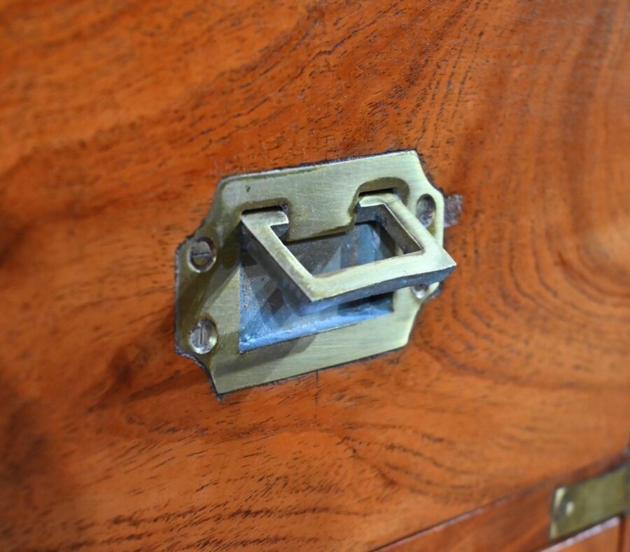 Petite Commode de Marine en Acajou Massif, Inde – XXe – Image 13
