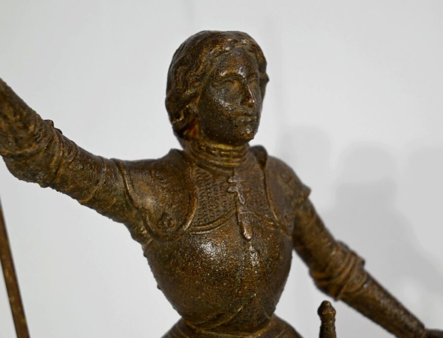 Régule de Jeanne d’Arc Victorieuse, signé A. Foulon – Fin XIXe – Image 6