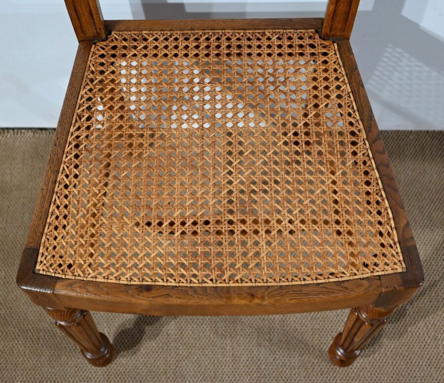 Suite de 5 Chaises en Chêne massif, époque Louis Philippe – 2ème Moitié du XIXe – Image 11
