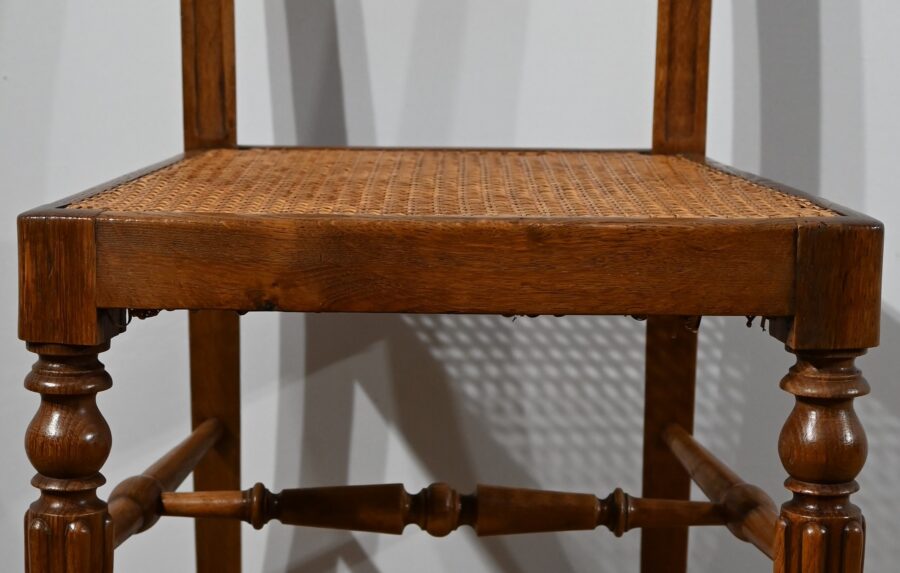 Suite de 5 Chaises en Chêne massif, époque Louis Philippe – 2ème Moitié du XIXe – Image 16