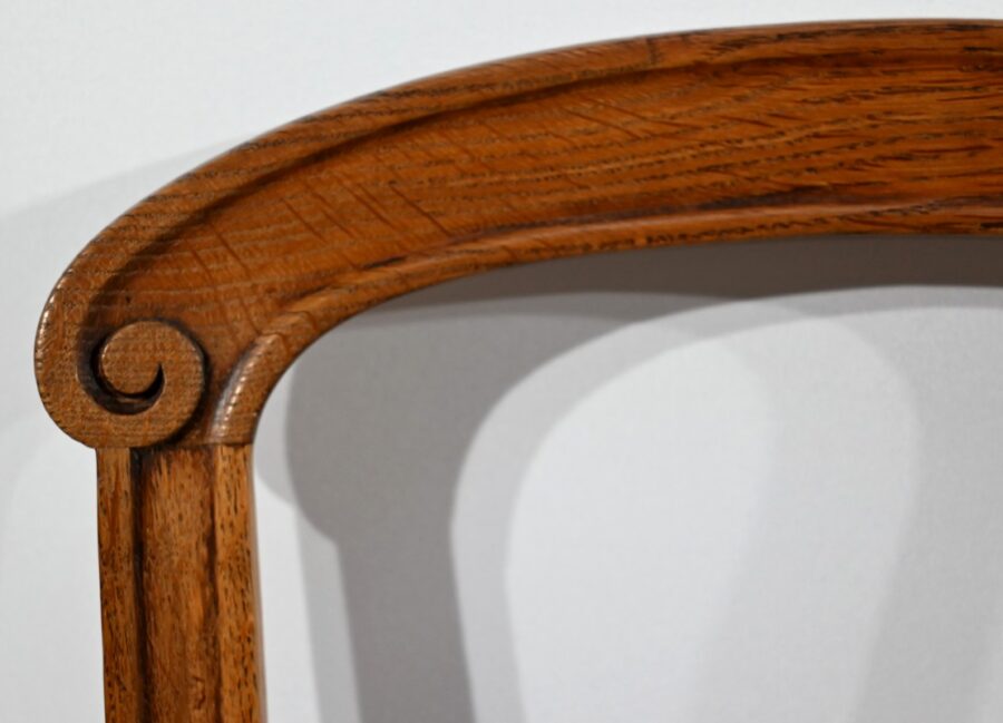 Suite de 5 Chaises en Chêne massif, époque Louis Philippe – 2ème Moitié du XIXe – Image 8