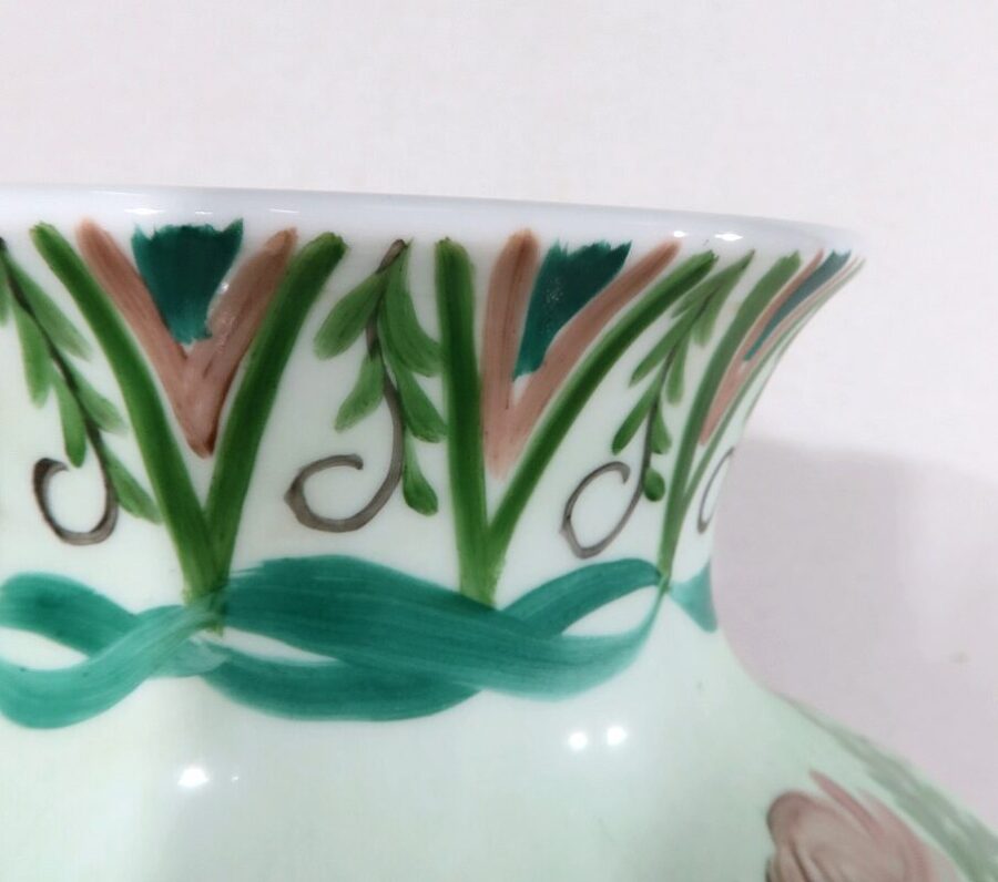 Vase en Porcelaine de Limoges et à décors de Fleurs– Début XXe – Image 7