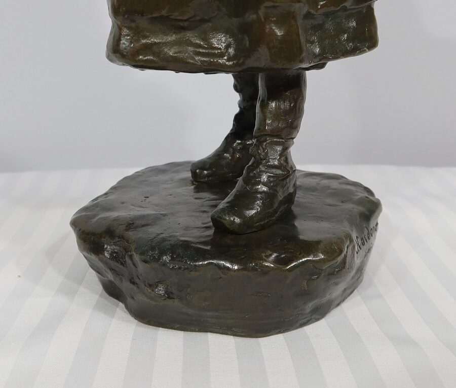 Bronze « L’Écolière », de J. Cardona, d’après Pascau – Début XXe – Image 7