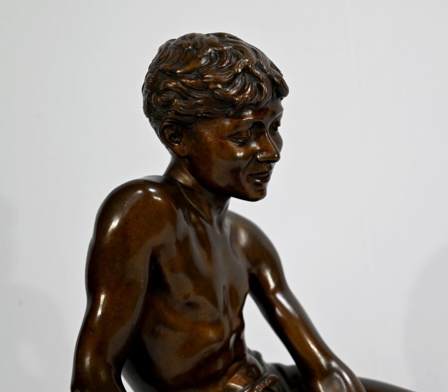 Bronze « L’Enfant à l’Epuisette », signé R.Guillaume – XXe – Image 6