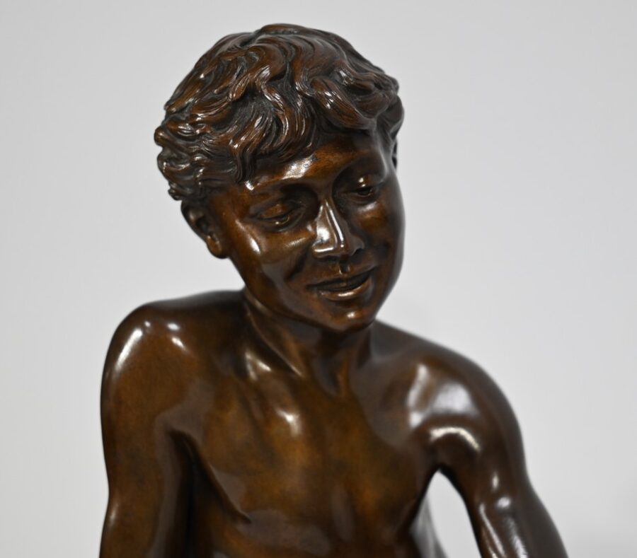 Bronze « L’Enfant à l’Epuisette », signé R.Guillaume – XXe – Image 8