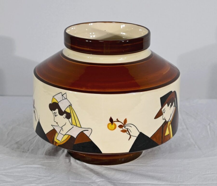 Cache Pot en Faïence, Maison de la Hubaudière-Bousquet – 1ère partie du XXe