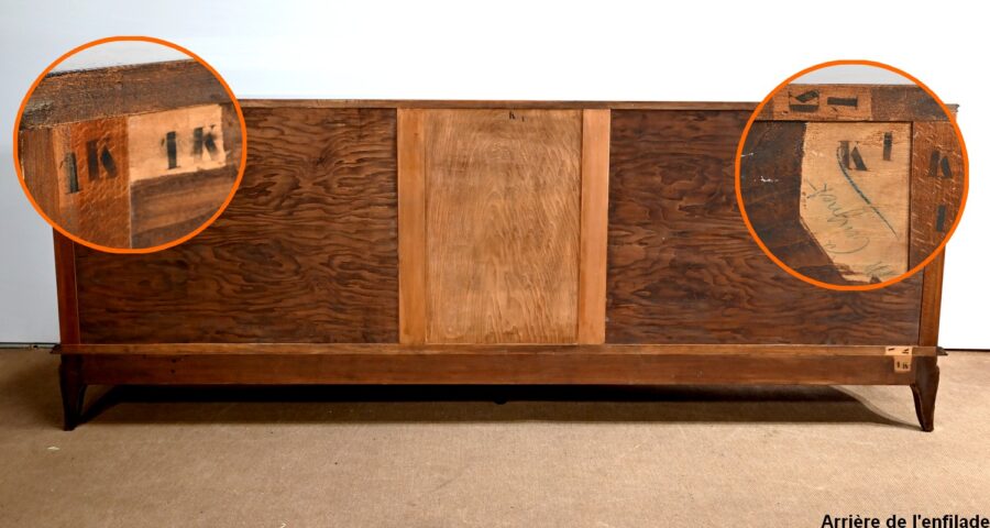 Enfilade 5 portes en Palissandre de Rio, attribuée à J.Leleu, Art Deco - 1940 – Image 36